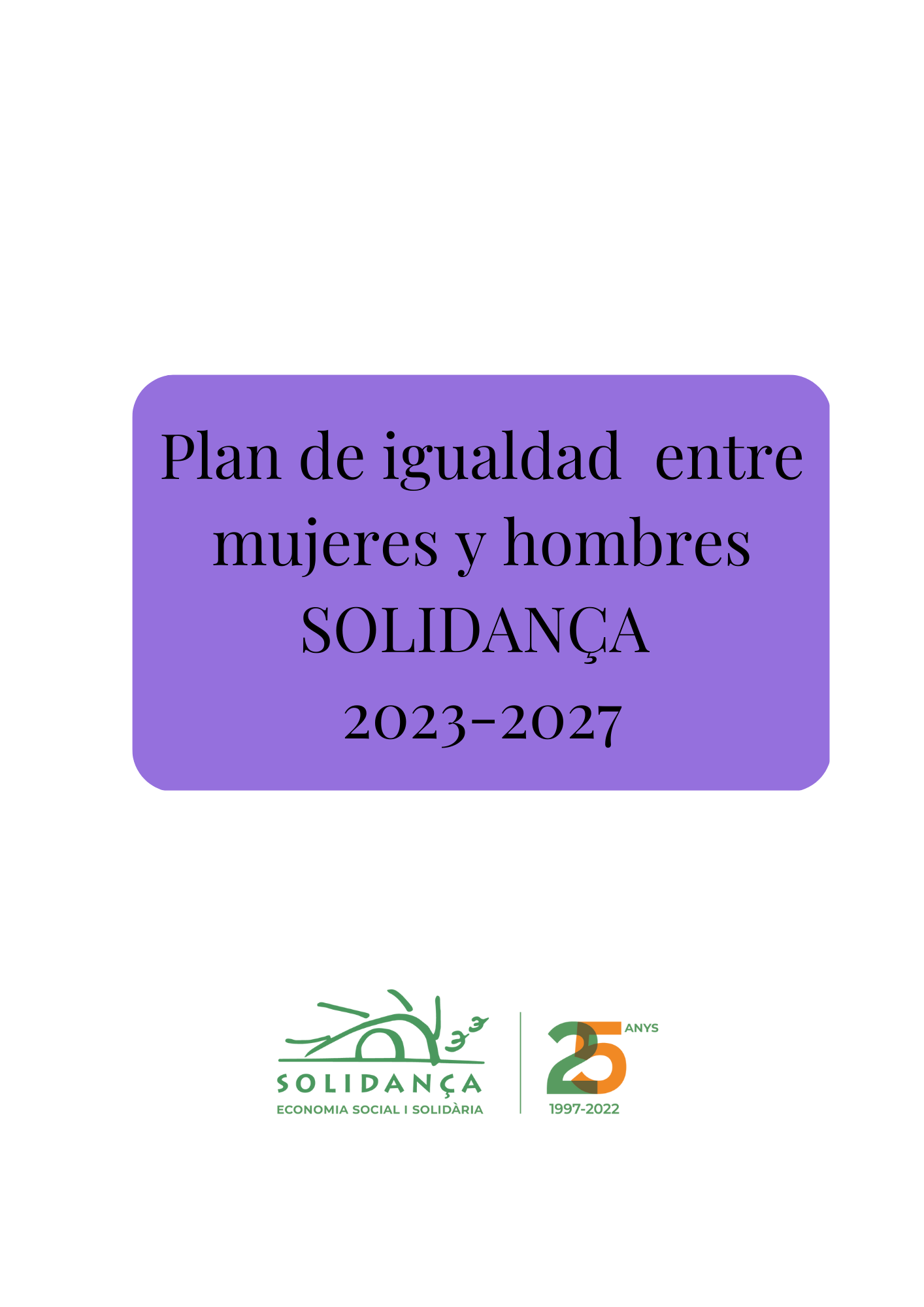 Plan de igualdad 2023-2027