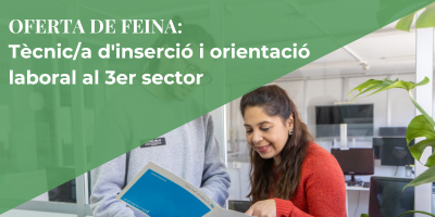 Oferta de feina: Personal tècnic d’inserció/orientació laboral al 3er sector. Suma’t a l’equip de Solidança!