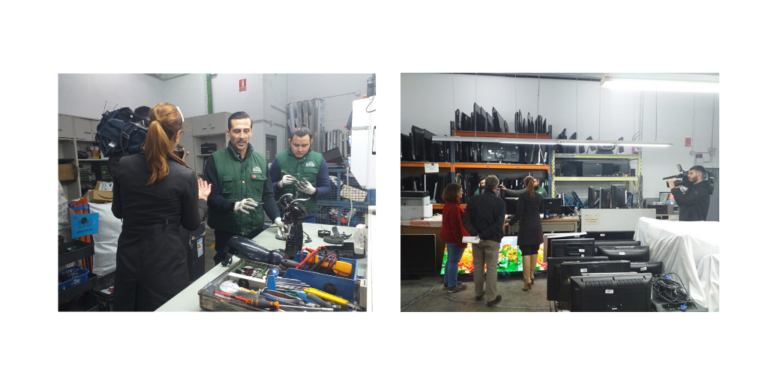 Parlem d’obsolescència programada amb la visita del programa Comando Actualidad de RTVE al taller de RAEE de Solidança