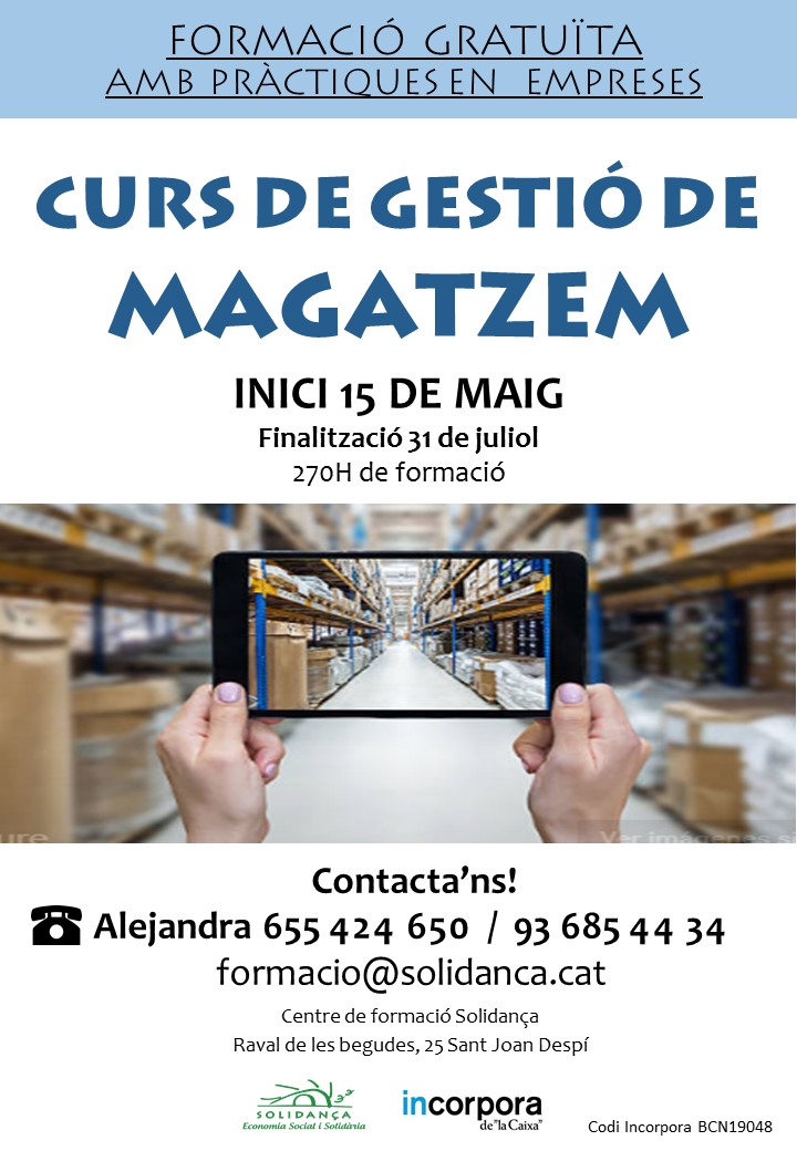 Ampliem les disciplines formatives a Solidança i donem pas a nous cursos al maig
