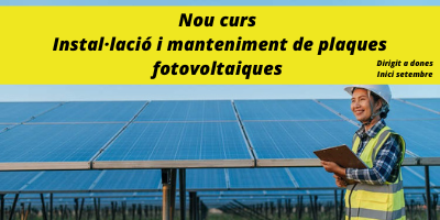 Nou curs d’instal·lació i manteniment de plaques fotovoltaiques per a dones-inici setembre