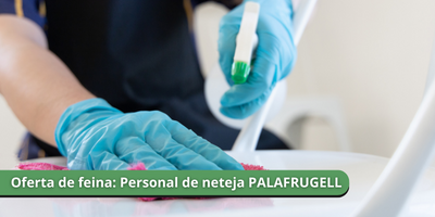 Oferta de feina: Operari/a de neteja a Palafrugell. Suma’t a l’equip de Solidança!