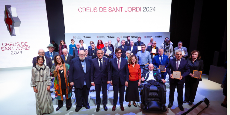 Fundació Solidança recull el guardó de La Creu de Sant Jordi atorgat per la Generalitat de Catalunya