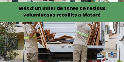 En un any de servei a la ciutat de Mataró amb la recollida a domicili de mobles i trastos vells arribem a les 1500 tones gestionades, i un 4% a reutilització.