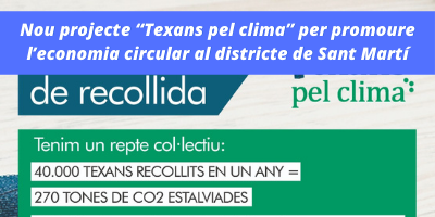 Nou projecte “Texans pel clima” per promoure l’economia circular al districte de Sant Martí