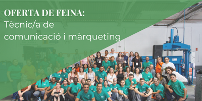 Oferta de feina: tècnic/a de comunicació i màrqueting. Suma’t a l’equip de Solidança!