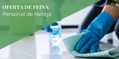 Oferta de feina: Personal de Neteja. Suma’t a l’equip de Solidança!