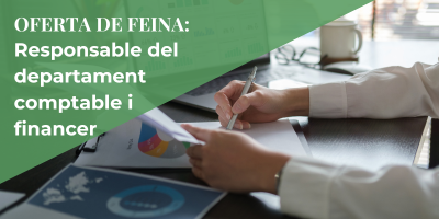 Oferta de trabajo: Buscamos RESPONSABLE DEL DEPARTAMENTO CONTABLE Y FINANCIERO. ¡Súmate al equipo de Solidança!