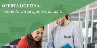 Oferta de feina: Personal tècnic de projectes. Suma’t a l’equip de Solidança!